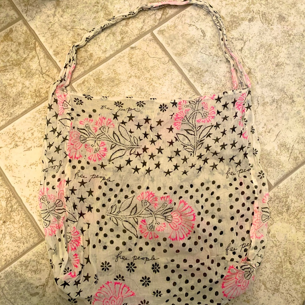 Free People Star Floral Print Fabric Tote Bag